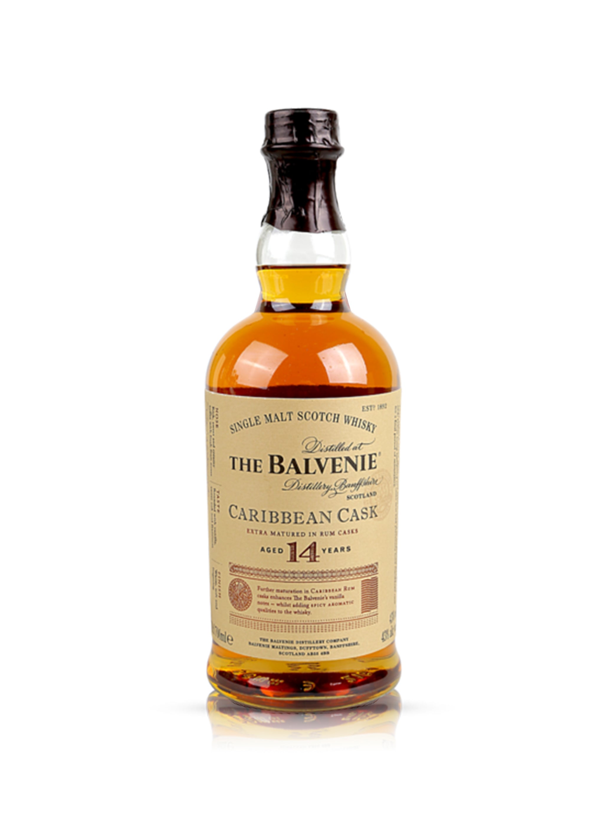 The Balvenie 14YO Caribbean Cask Single Malt Whisky 700ml – The